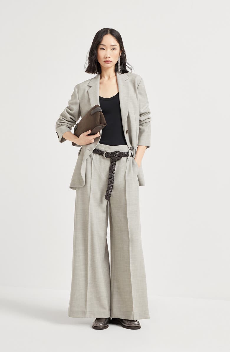 Brunello Cucinelli Ribbed jersey T-shirt, Alternate, color, Black