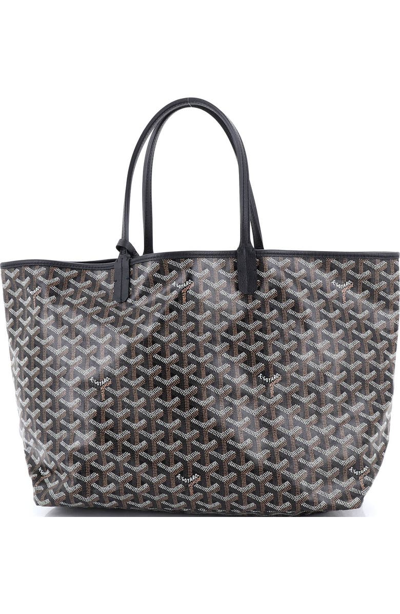 Pre-Owned Goyard Saint Louis Tote Coated Canvas PM, Main, color, Black