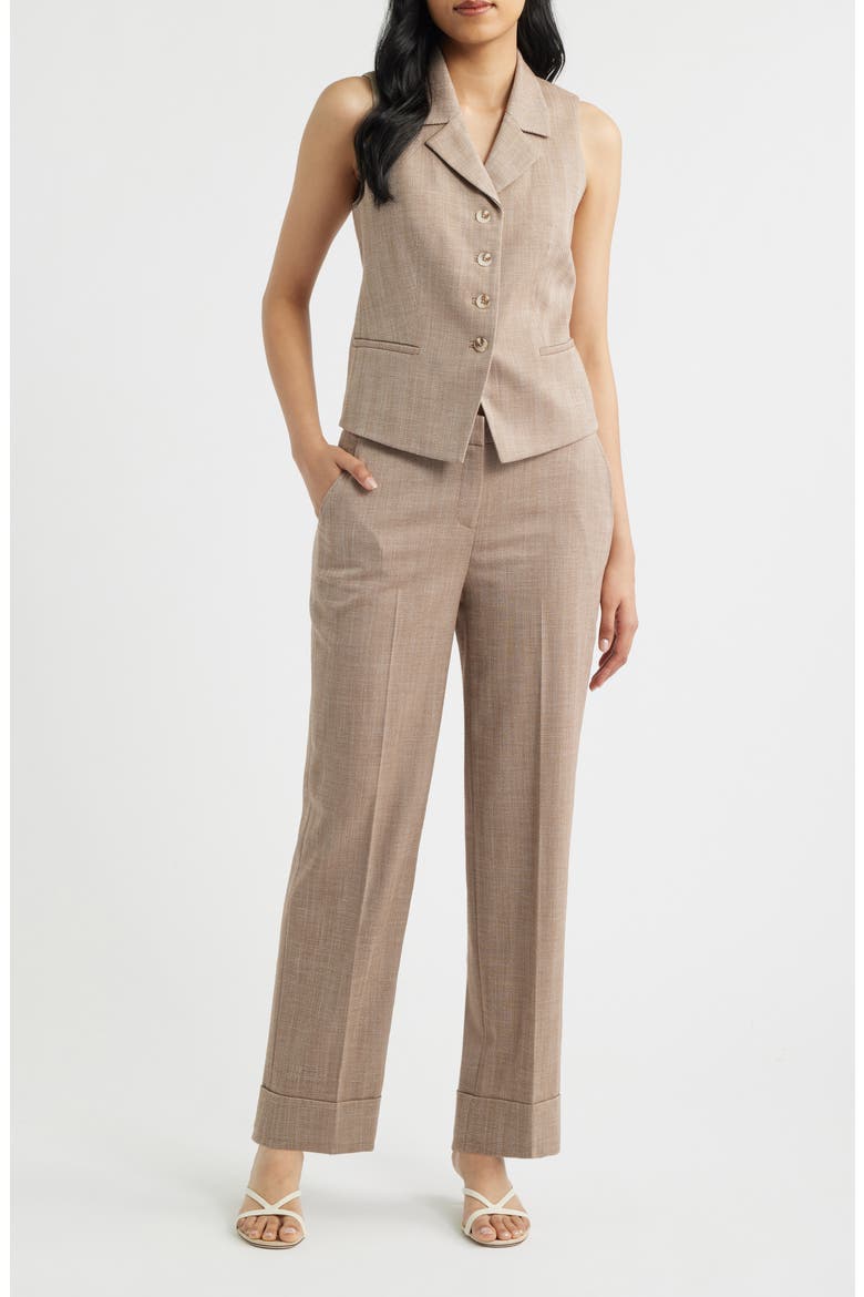 Cuff Ankle Pants, Main, color, RUST MULTI