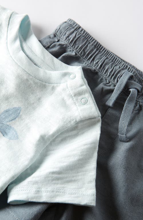 Shop Nordstrom Graphic T-shirt & Drawstring Shorts Set In Blue Wander Whale Friend- Grey