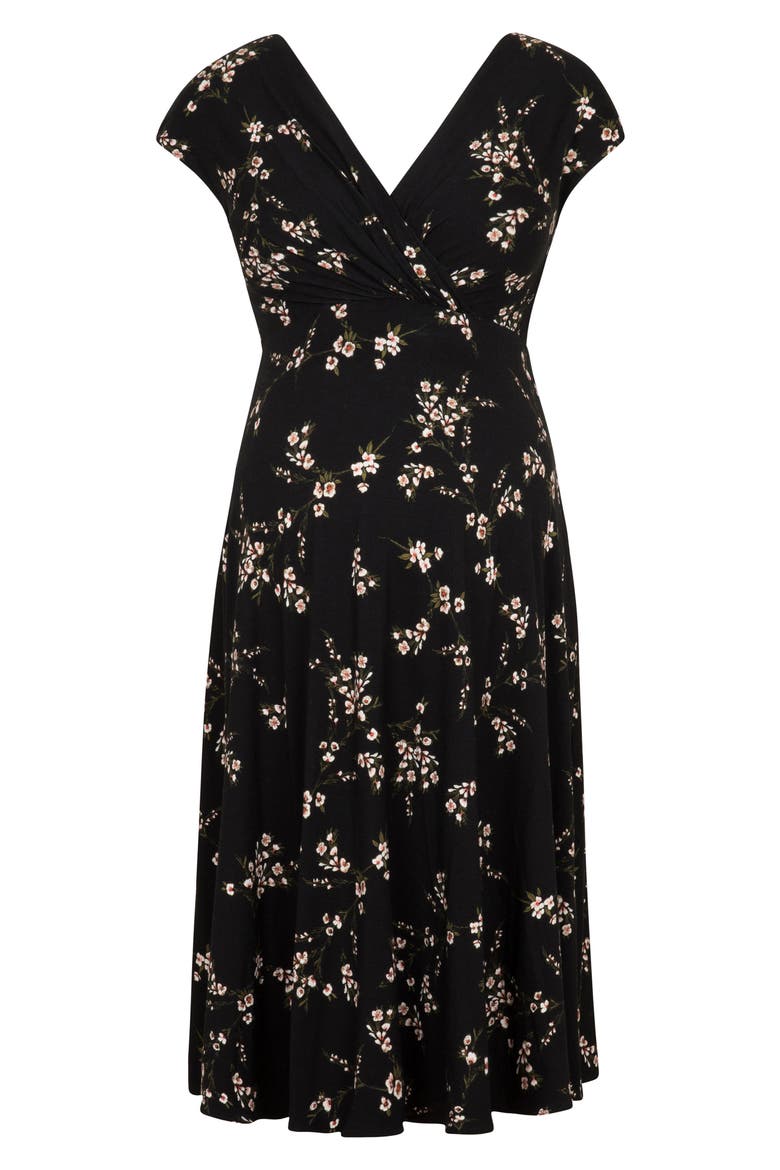 Tiffany Rose Alessandra Floral Maternity/Nursing Dress, Alternate, color, NIGHT BLOSSOM