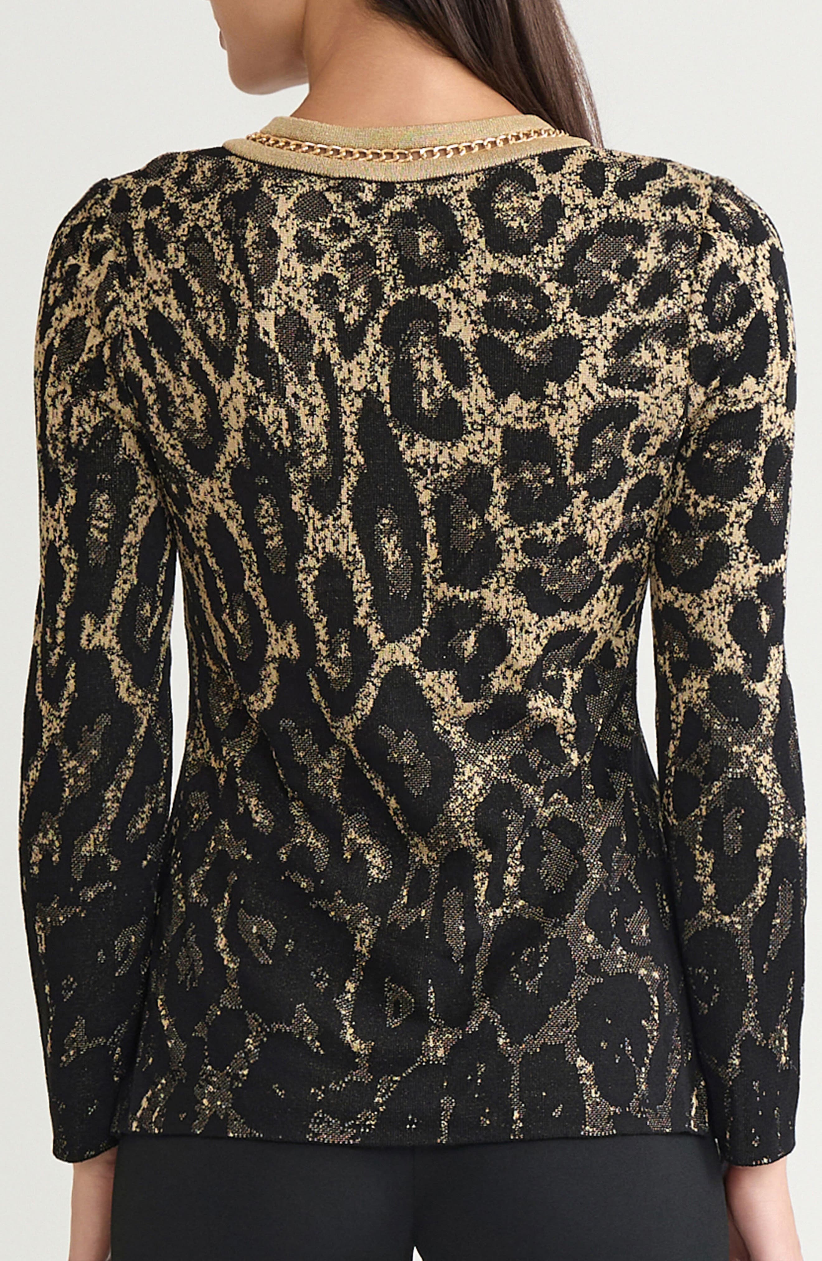 Metallic Leopard Jacquard Tunic - image 2