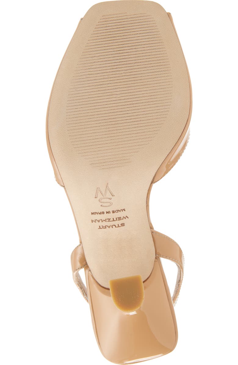 Stuart Weitzman Val Ankle Strap Sandal, Alternate, color, Adobe