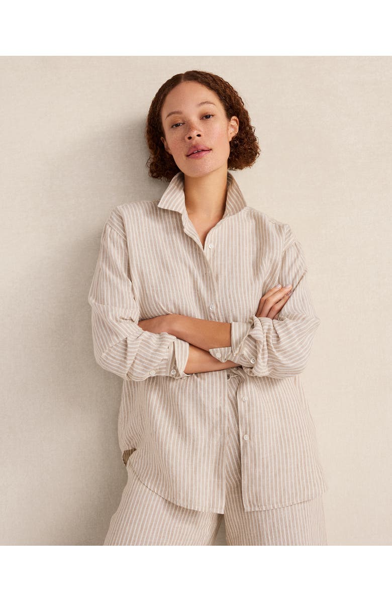 Haven Well Within The Daily Shirt in Everweave Linen Stripe, Main, color, Willow Bark Multi