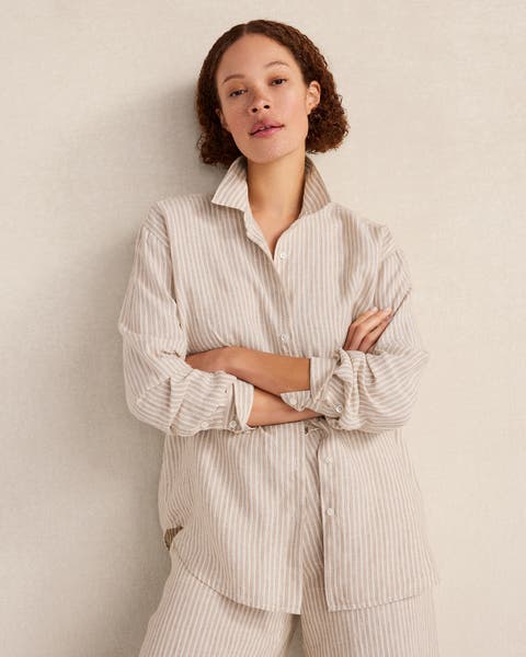 The Daily Shirt in Everweave Linen Stripe