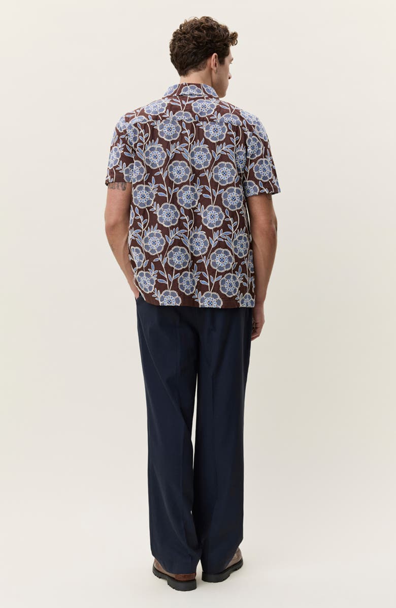 Les Deux Floral Print Button-Up Shirt, Alternate, color, Delicioso