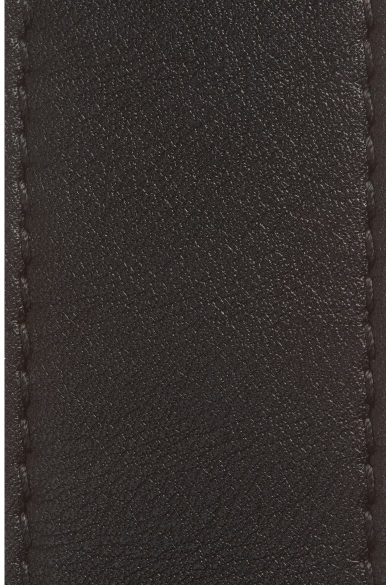 Organic Buckle Loop Leather Belt, Alternate, color, 001 BLACK
