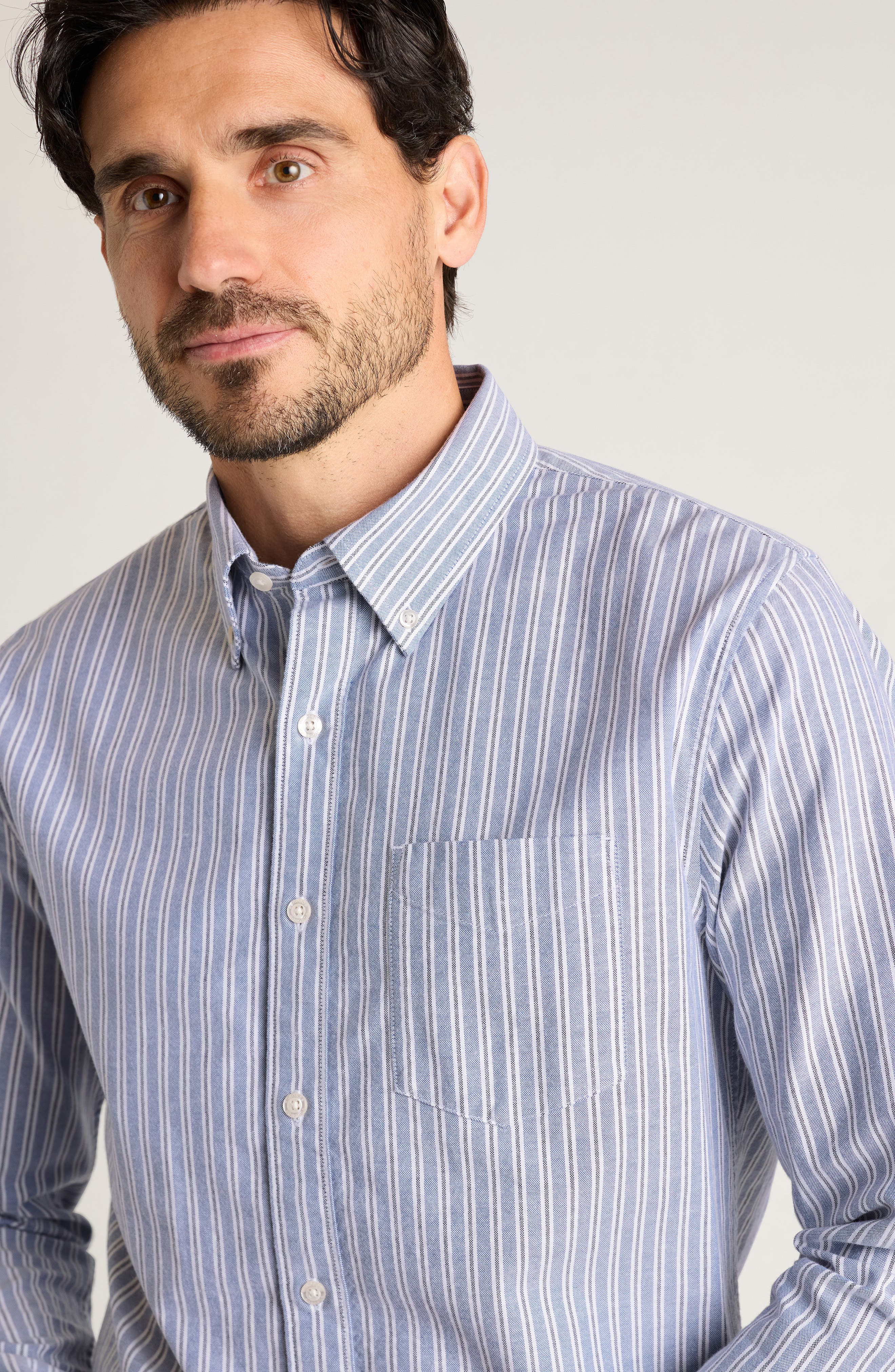 Everyday Slim Fit Stripe Cotton Button-Down Oxford Shirt - image 2
