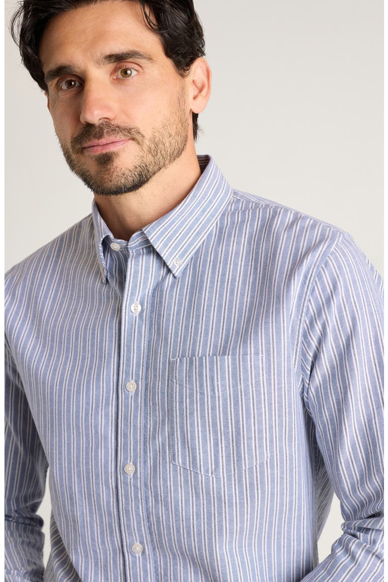 Everyday Slim Fit Stripe Cotton Button-Down Oxford Shirt, Alternate, color, DEXTER OXFORD STRIPE C9