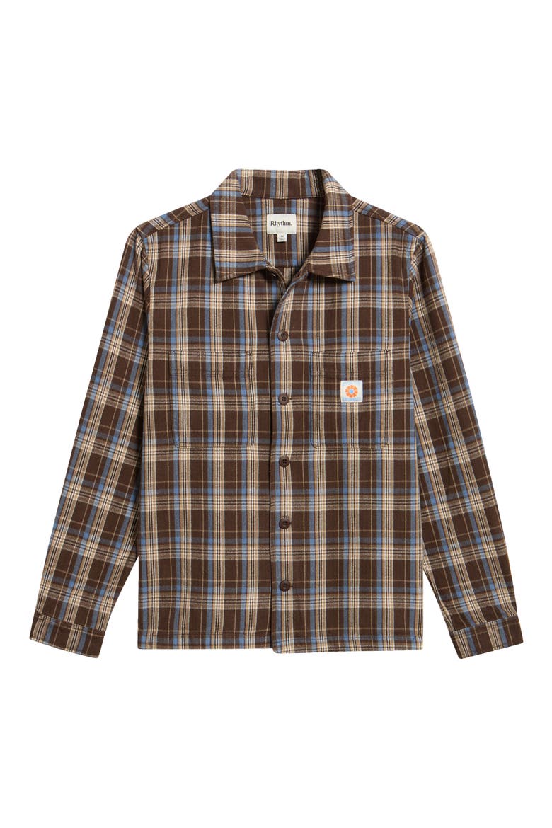 Alex Check Long Sleeve Button Up Shirt, Alternate, color, CHESTNUT