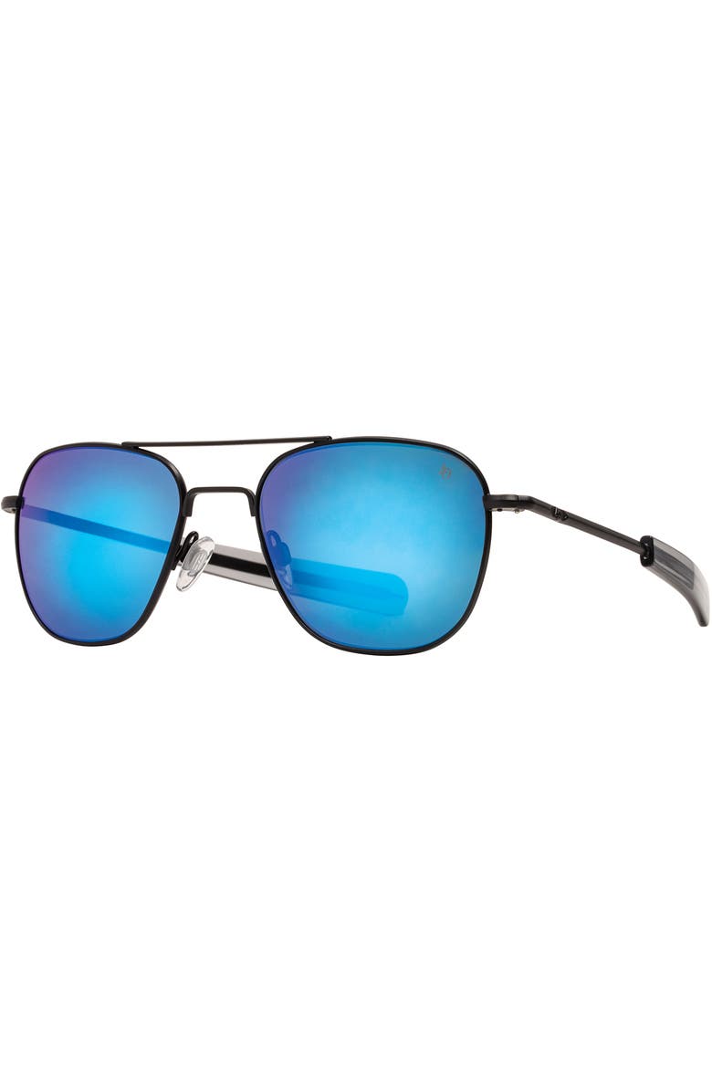 American Optical Original Pilot 52mm Aviator Nylon Polarized, Main, color, Black - Bmn-P