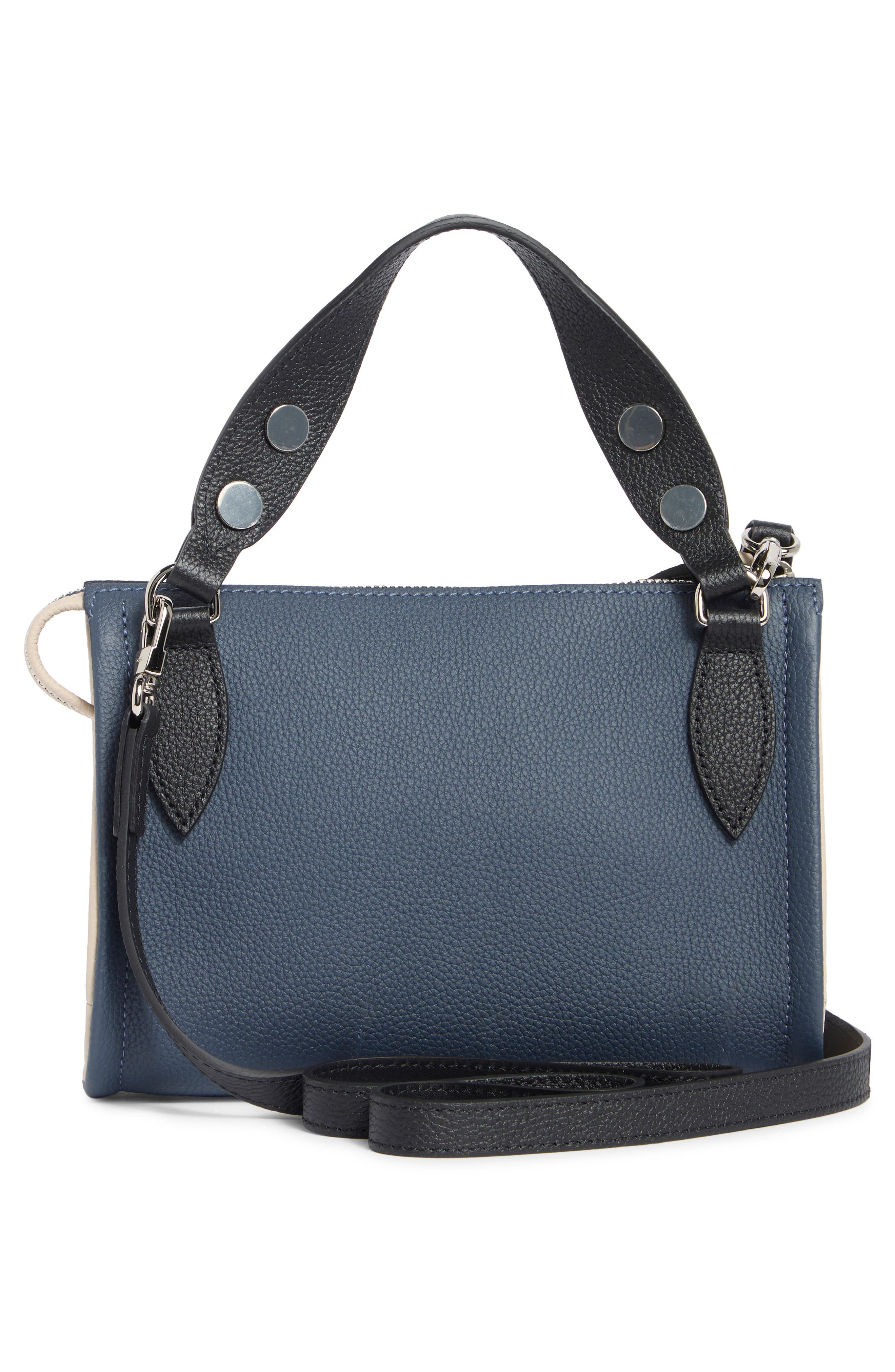 Longchamp Small Crossbody Bag, Alternate, color, Pilot Blue/ Black/ Chalk