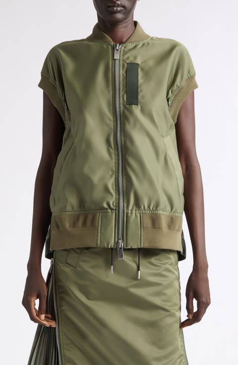 Nylon Twill Bomber Vest