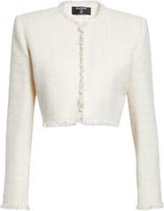 Balmain Crop Tweed Spencer Jacket