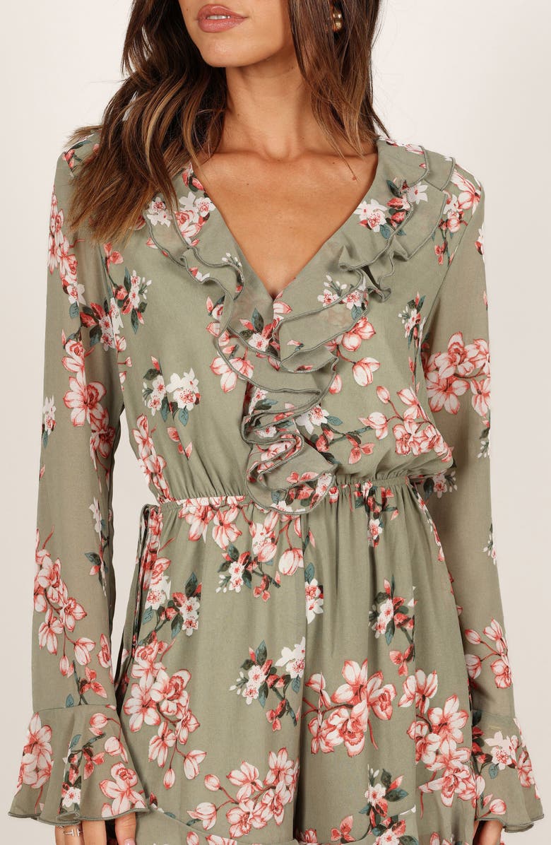 Petal & Pup Rilynn Floral Long Sleeve Romper, Alternate, color, 