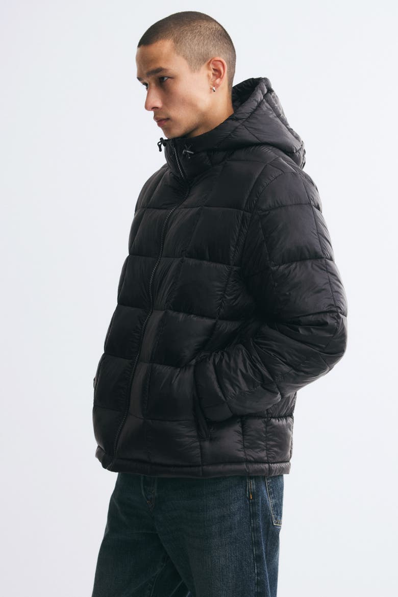 Lightweight Puffer Jacket, Alternate, color, Black