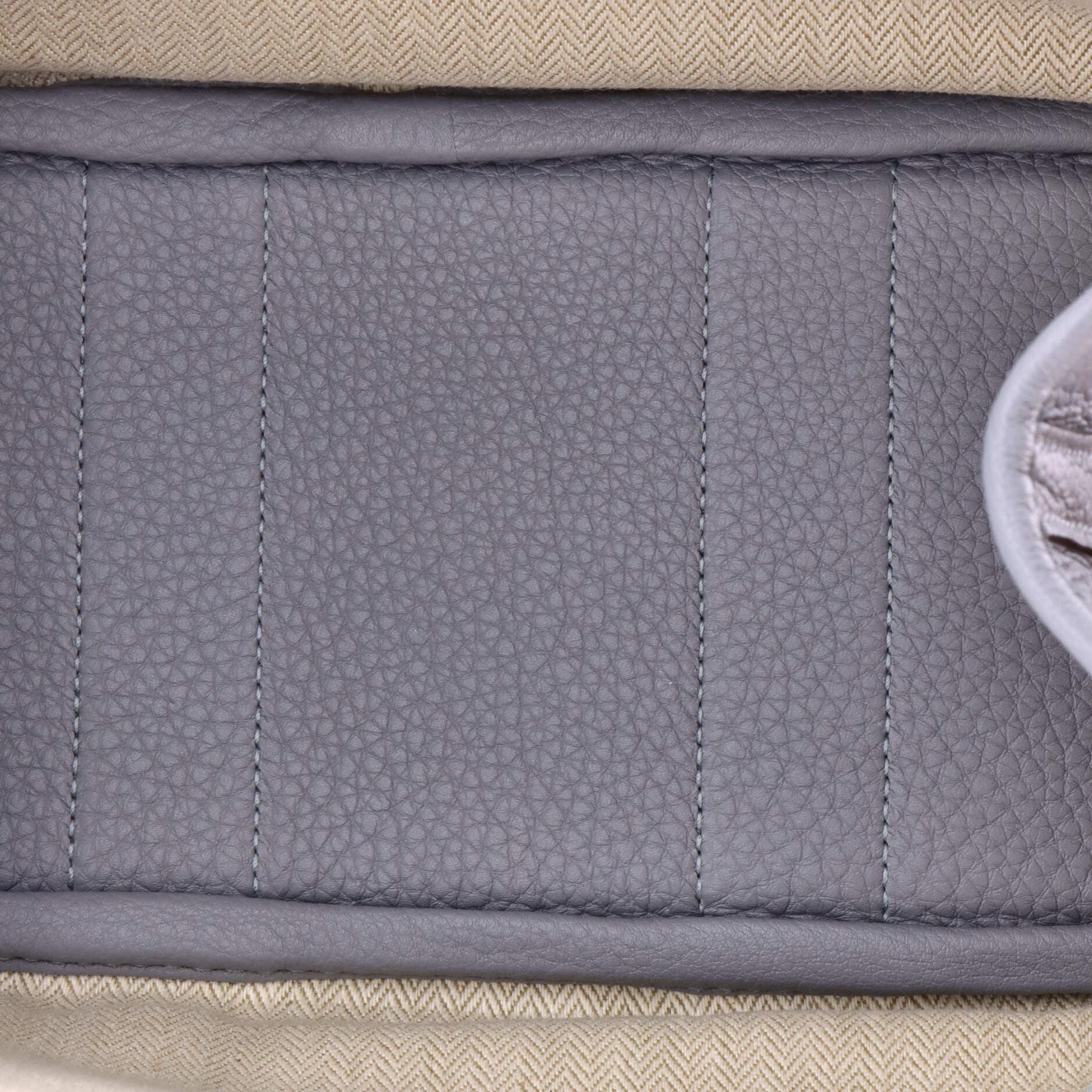 Pre-Owned Hermes Neo Garden Party Tote Leather 23, Alternate, color, Gris Pantin