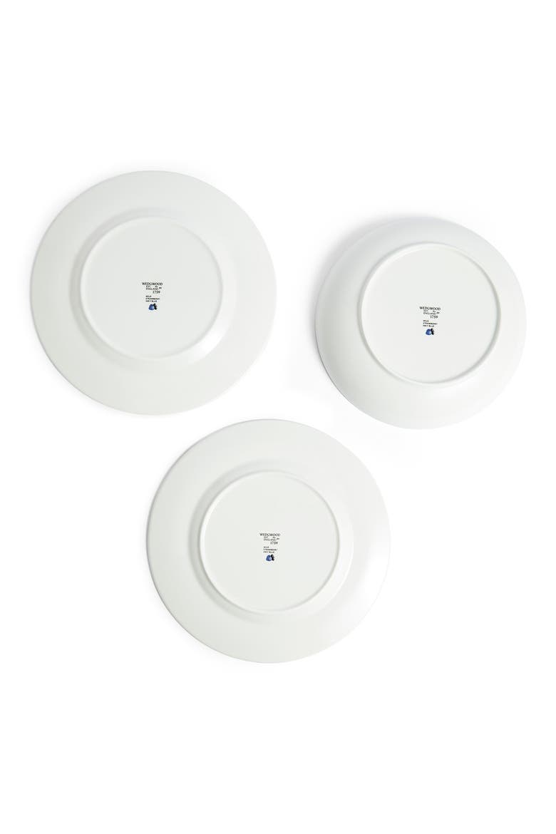 Wild Strawberry 8-Piece Bone China Dinnerware Set, Alternate, color, BLUE