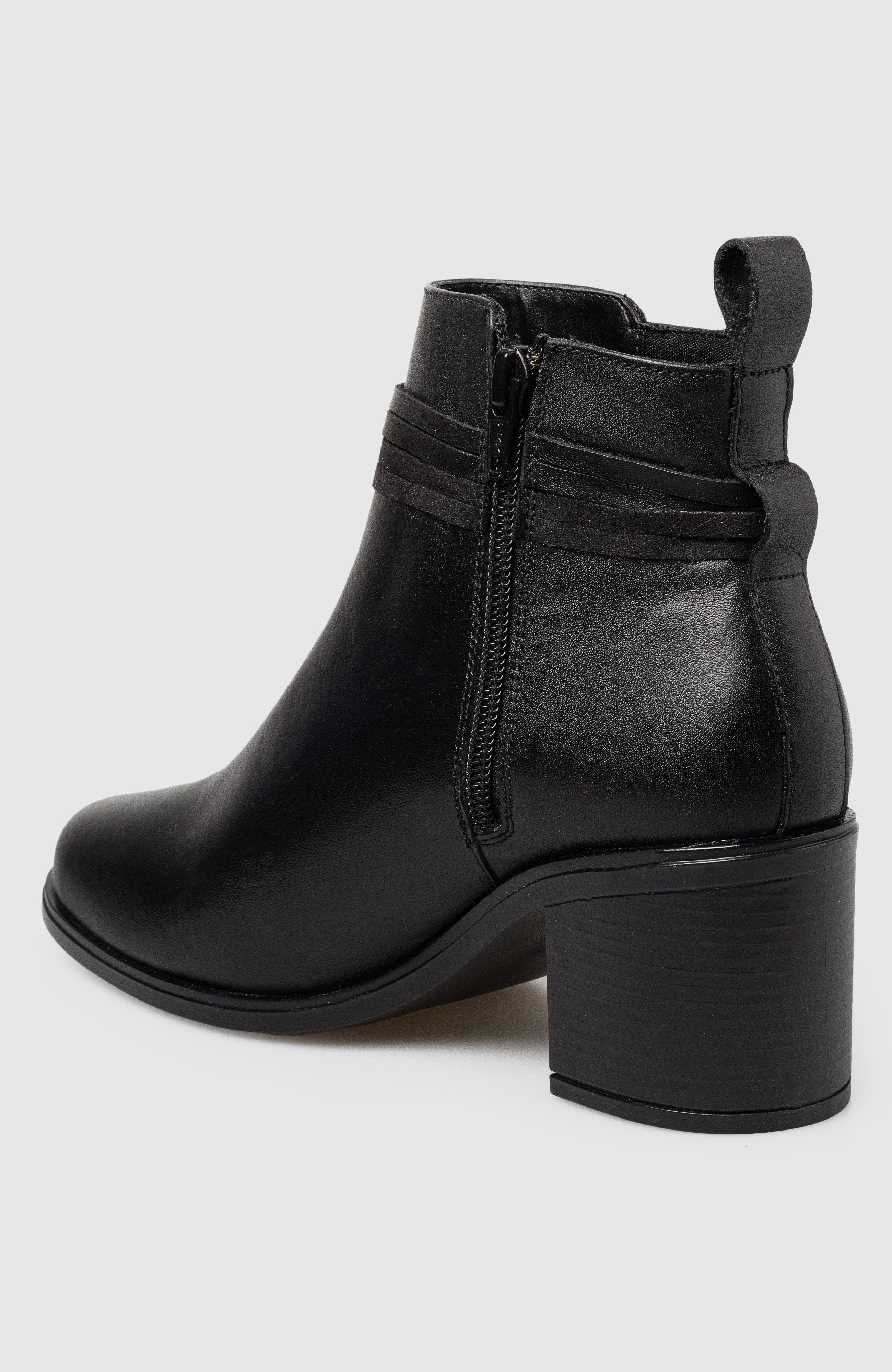 Alek Block Heel Side Up Bootie, Alternate, color, Ebony