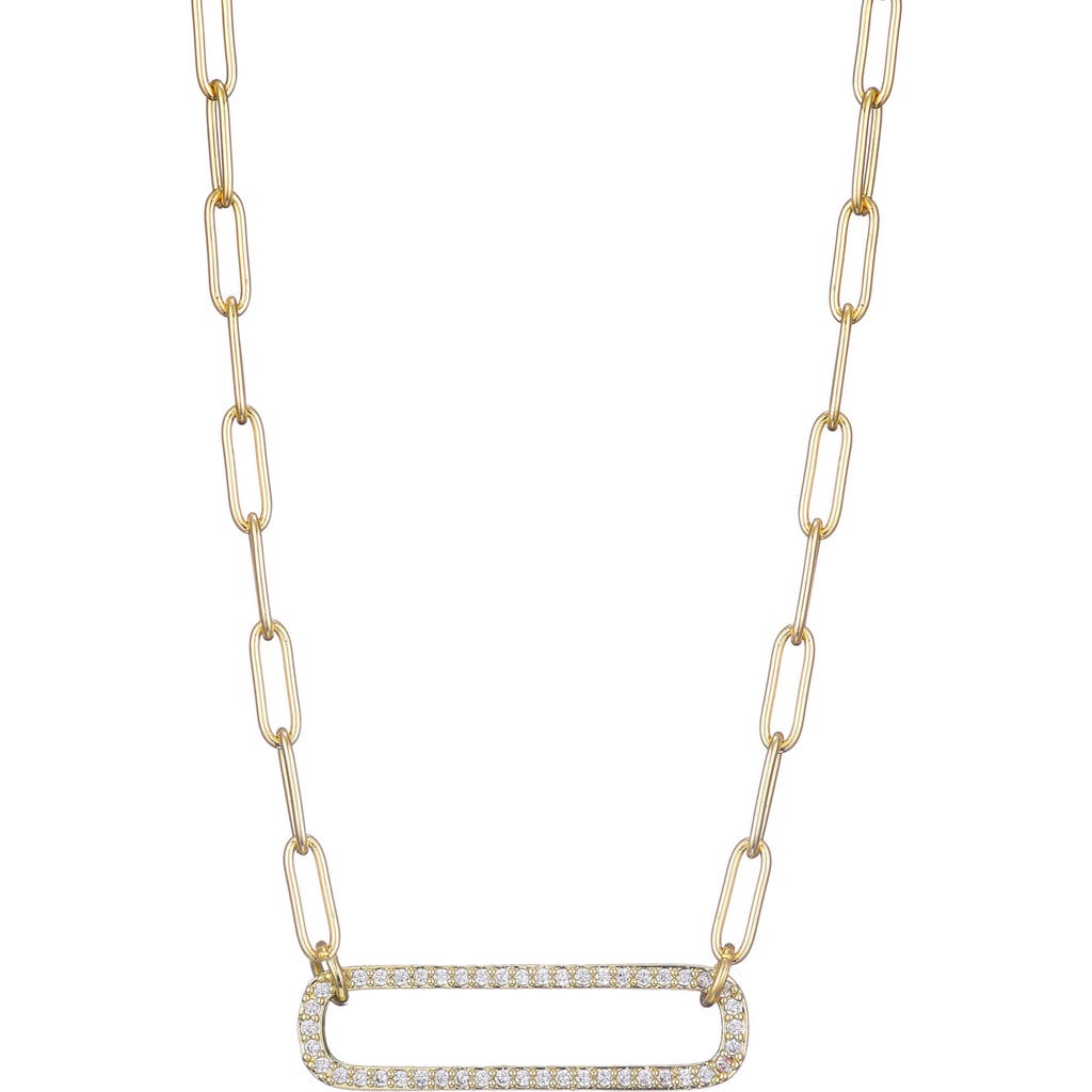 Adornia Cubic Zirconia Chain Necklace In Gold