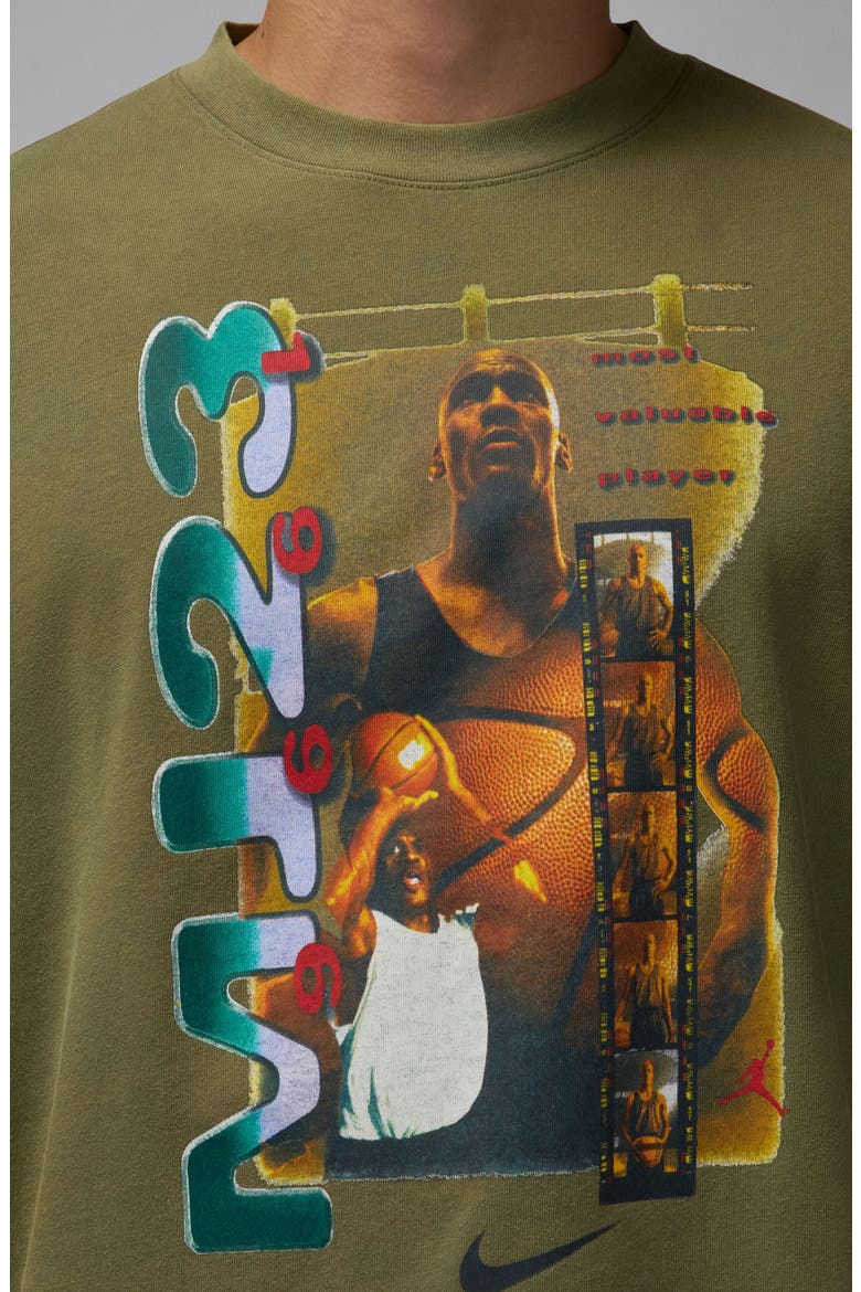 Retro Cotton Graphic T-Shirt, Alternate, color, MEDIUM OLIVE/ BLACK