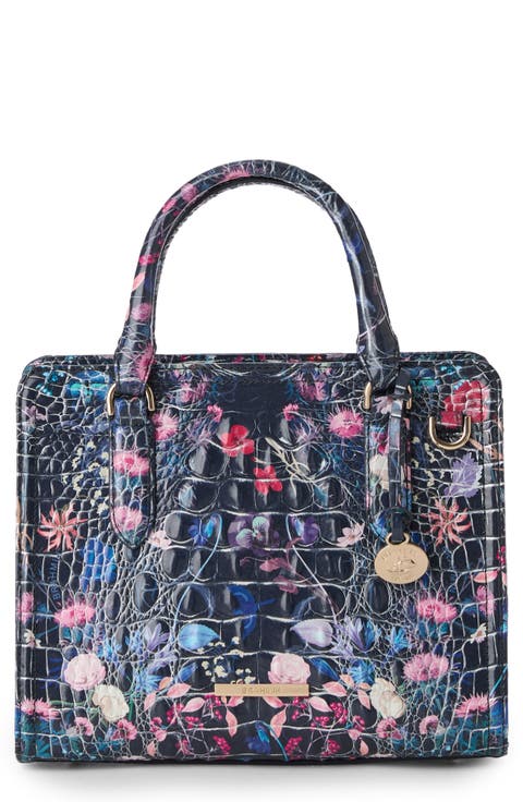 Cami Embossed Leather Satchel