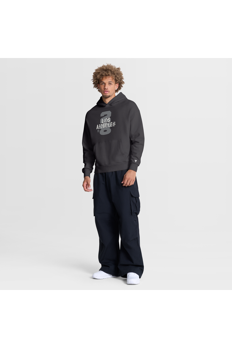 Men's Fanatics Charcoal LA28 Summer Olympics Oversized Type Play Location Hoodie, Alternate, color, Charcoal