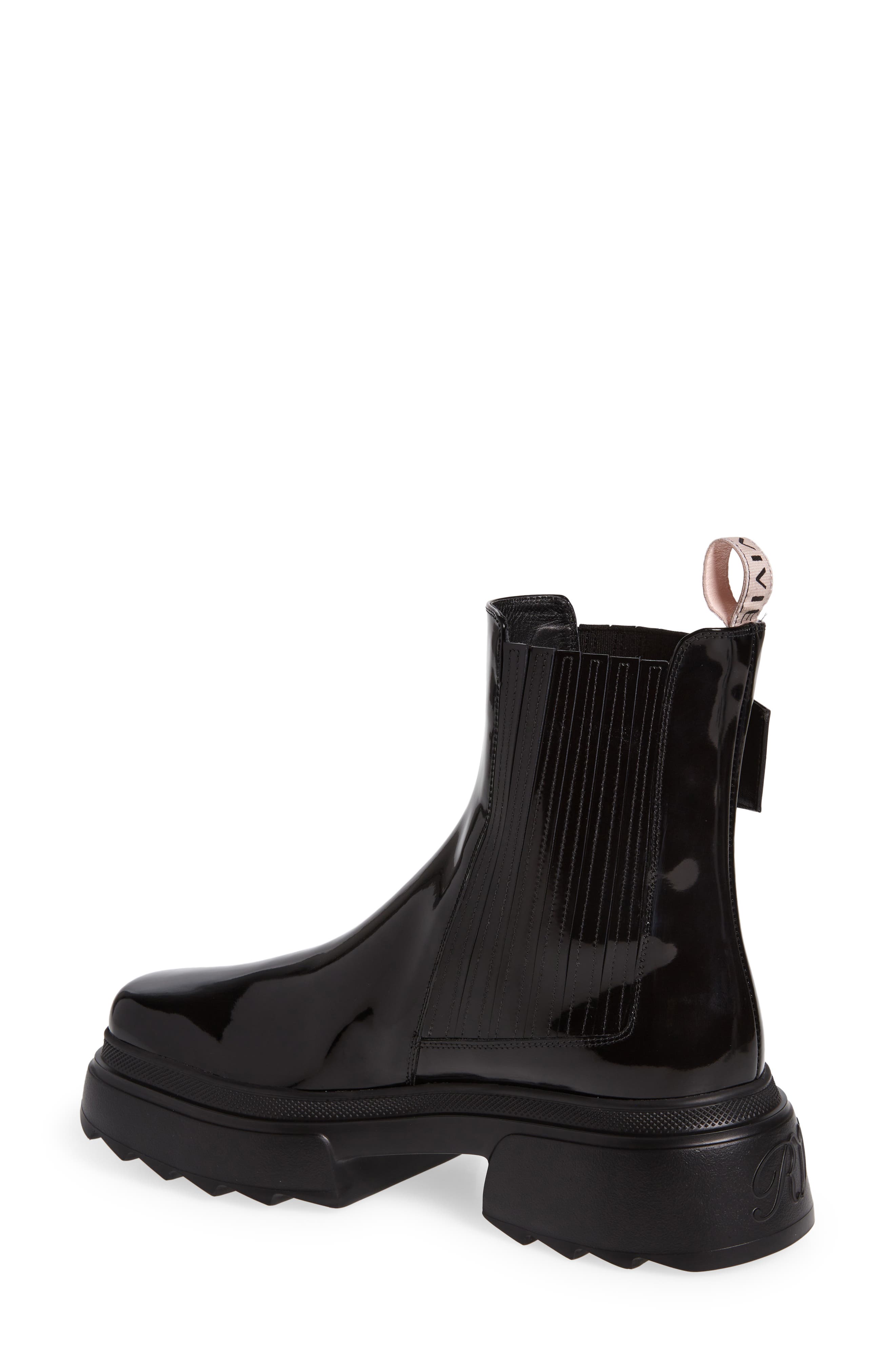 Roger Vivier Wallaviv Crystal Buckle Chelsea Boot, Alternate, color, Black