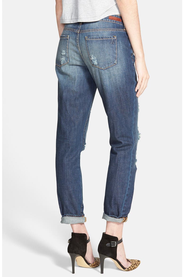 Destroyed Girlfriend Jeans, Alternate, color, MEDIUM WASH