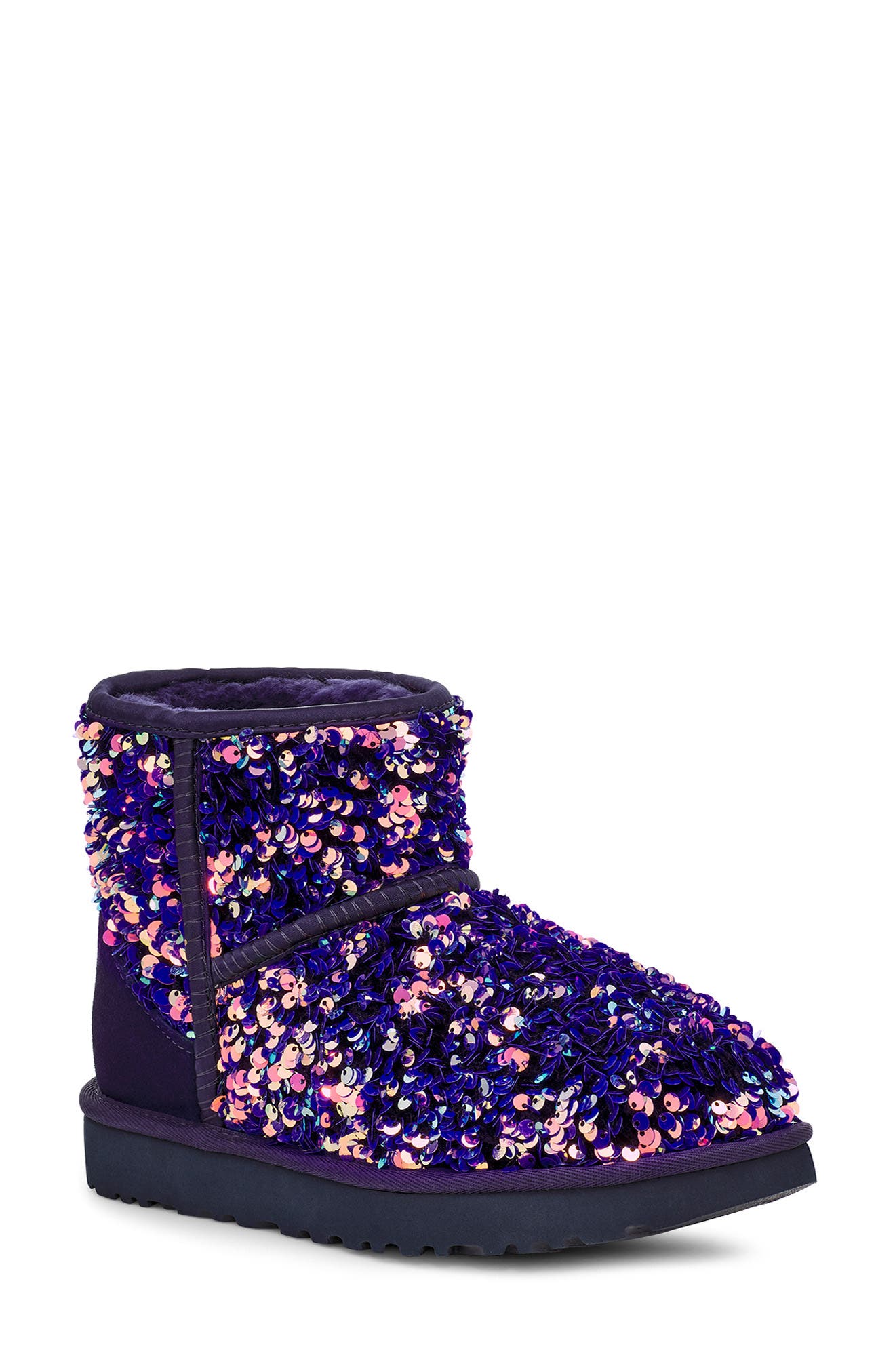 Mini Classic Stellar Sequin Boot, Main, color, MEDALLION SUEDE