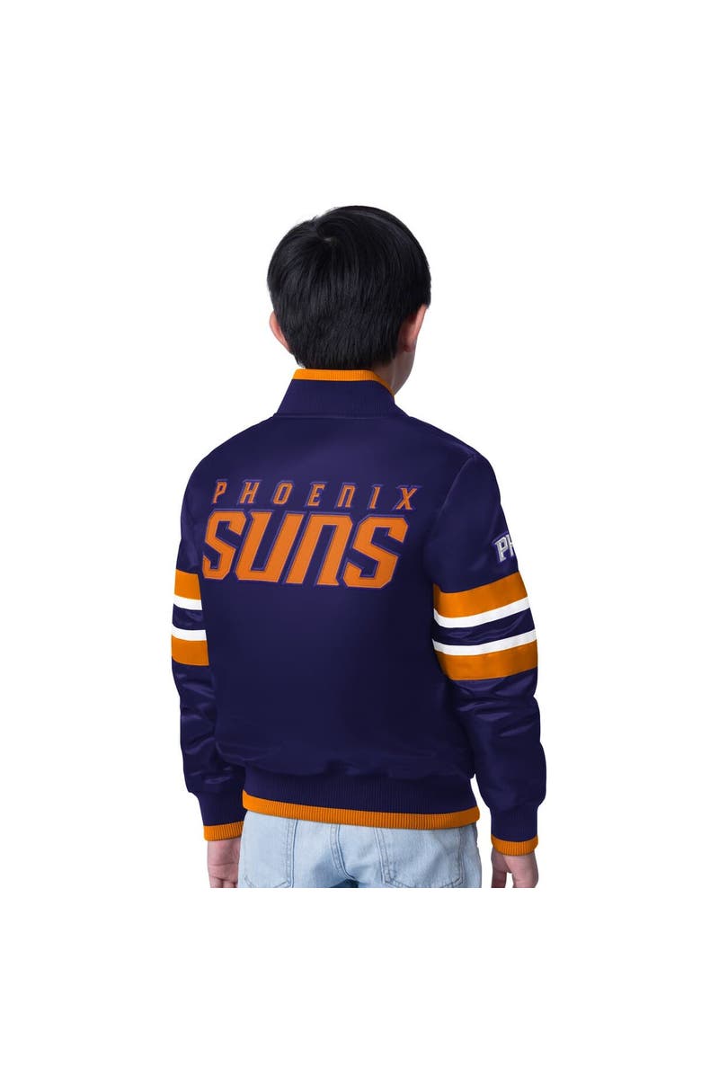 STARTER Youth Starter Purple Phoenix Suns Scout Varsity Full-Snap Jacket, Alternate, color, Purple
