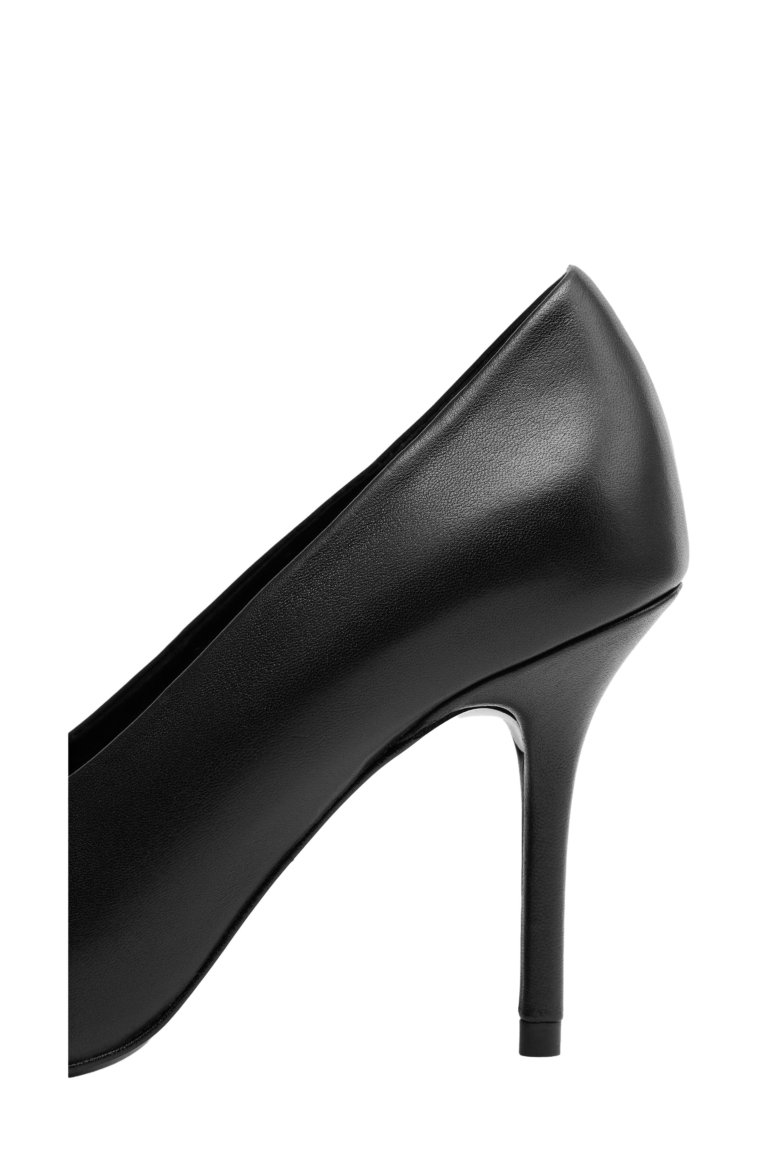 Leather Pump, Alternate, color, BLACK