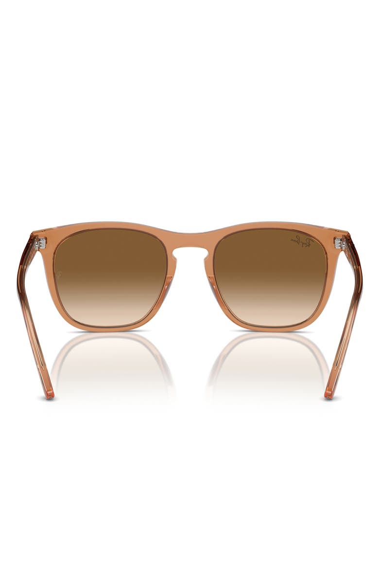 Ray-Ban 53mm Gradient Square Sunglasses, Alternate, color, Blush Transparent