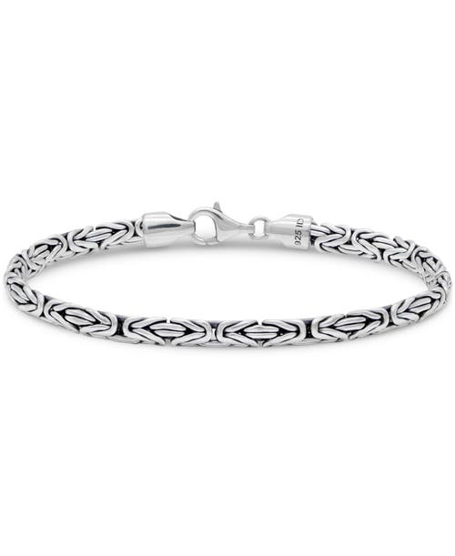 Devata Borobudur Oval Chain Bracelet In Silver