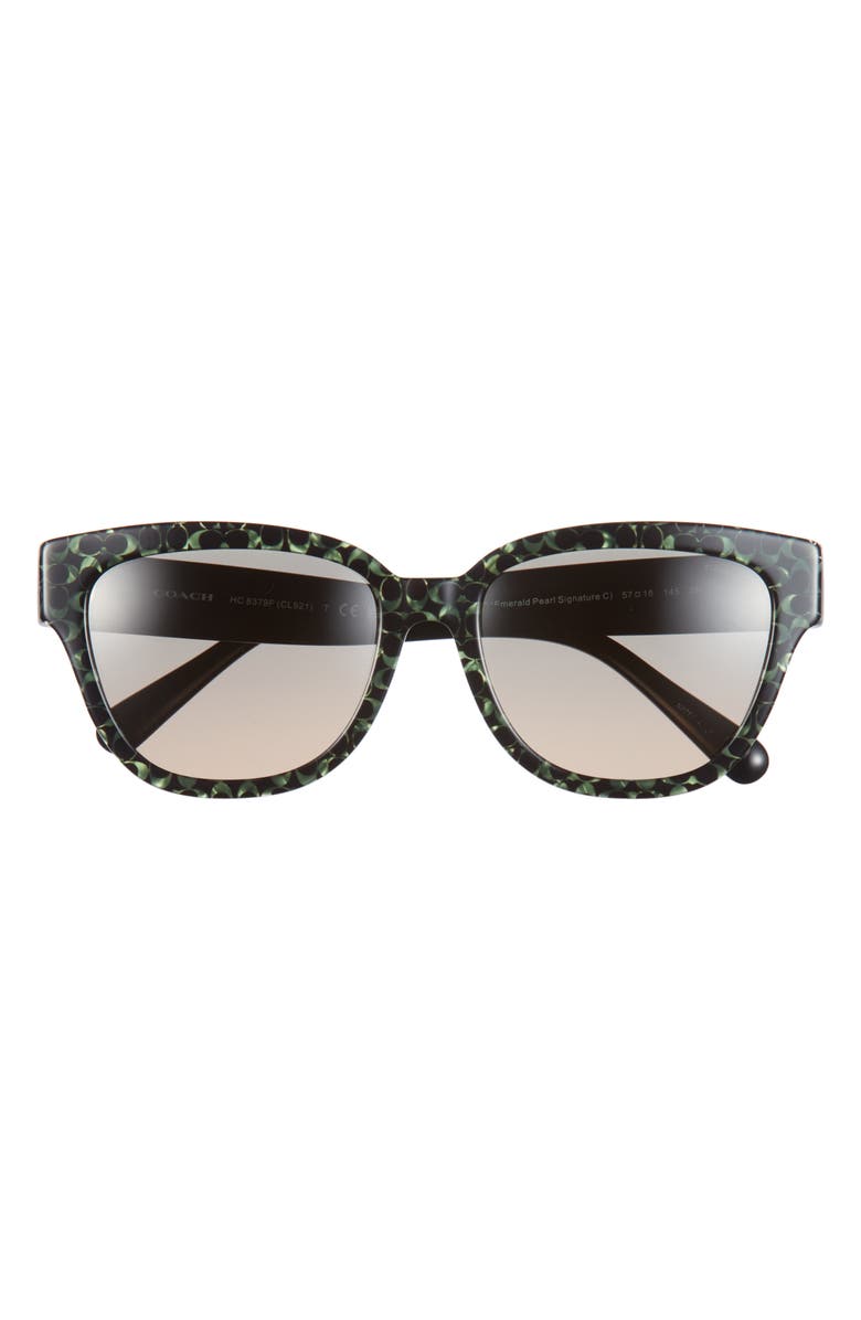 Coach Emerald Signature C sunglasses Coach Hc8379u Emerald Pearl Signature C/Green | Afterpay main image 4