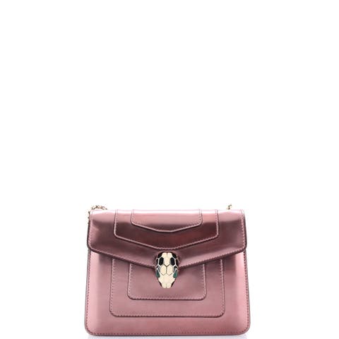 Serpenti Forever Square Shoulder Bag Leather Small
