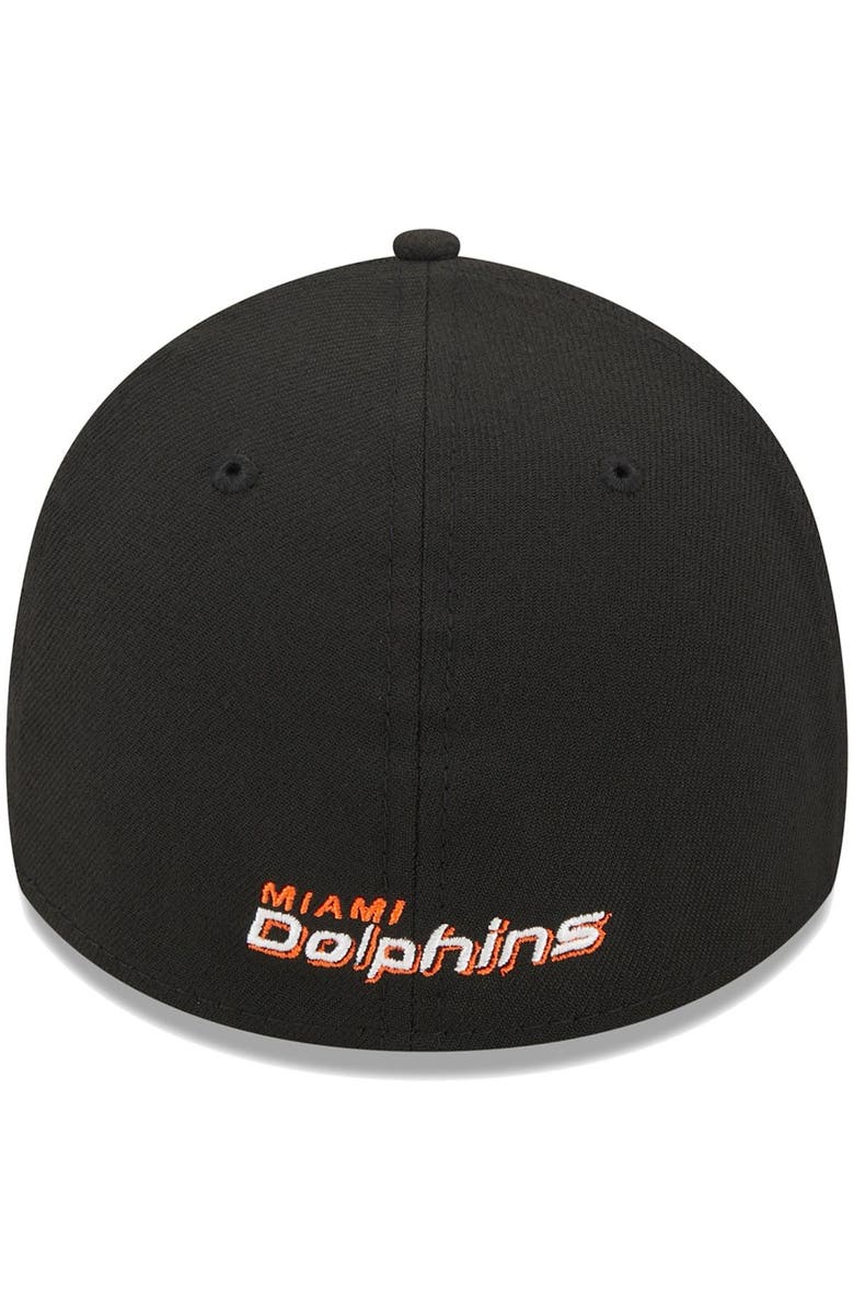 New Era Men's New Era Black Miami Dolphins Main 39THIRTY Flex Hat, Alternate, color, Black