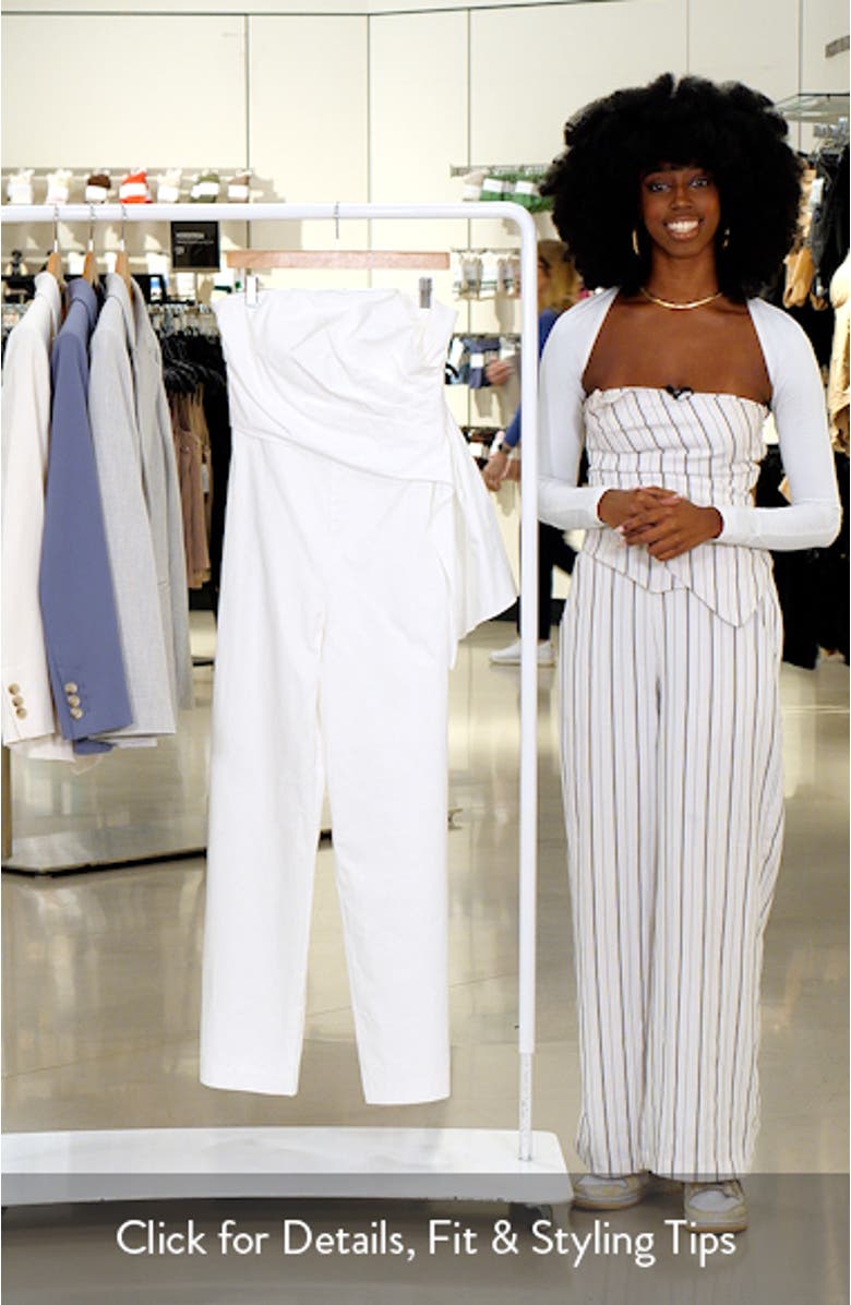 Maciel Strapless Cotton Jumpsuit, sales video thumbnail