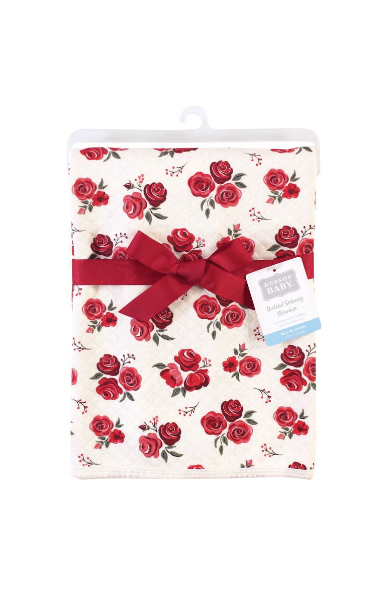 Quilted Multi-Purpose Swaddle, Receiving, Stroller Blanket, Alternate, color, Red Rose 1-Pack