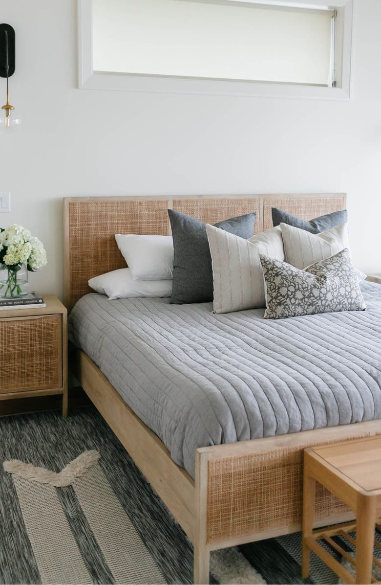 Linen & James Chloe Sandy Beige Stripe Pillow Cover, Alternate, color, Beige