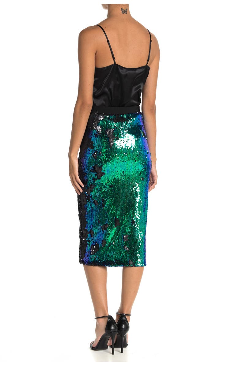 Le Superbe Liza Sequin Midi Skirt, Alternate, color, 