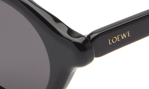 Loewe Slim Round Sunglasses In Black