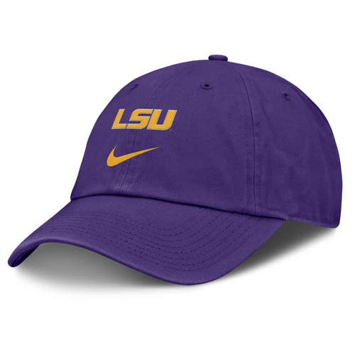 Nike Purple Lsu Tigers Legacy91 Meshback Swoosh Performance Flex Hat In Purple