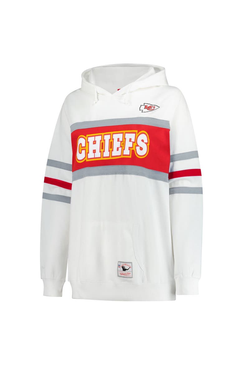 Women's Mitchell & Ness White Kansas City Chiefs Plus Size Head Coach Throwback Pullover Hoodie, Alternate, color, White