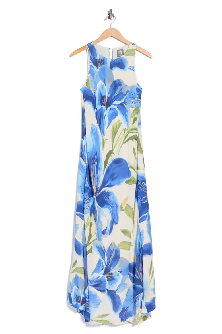 vince camuto floral print maxi dress Vince Camuto Paneled Tank Maxi Dress Women's Dress Classic Navy : SM