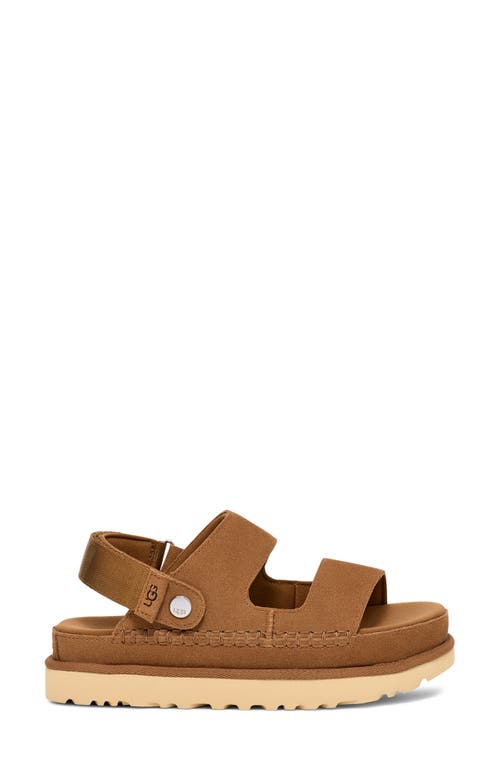 Ugg(r) Goldenstar Glide Platform Sandal In Chestnut
