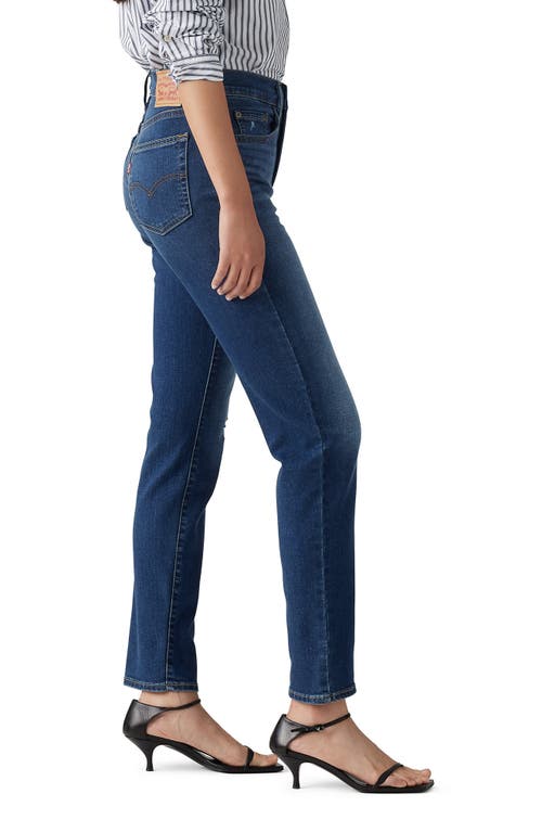 Levi's® 724™ Ripped High Waist Straight Leg Jeans In Blue