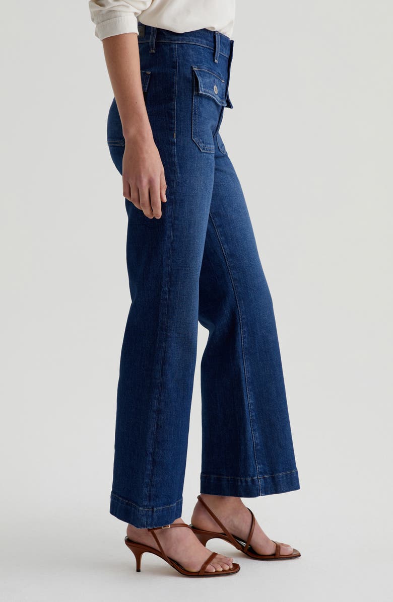 AG Bonnie Flap Pockets Crop Flare Leg Jeans, Alternate, color, 