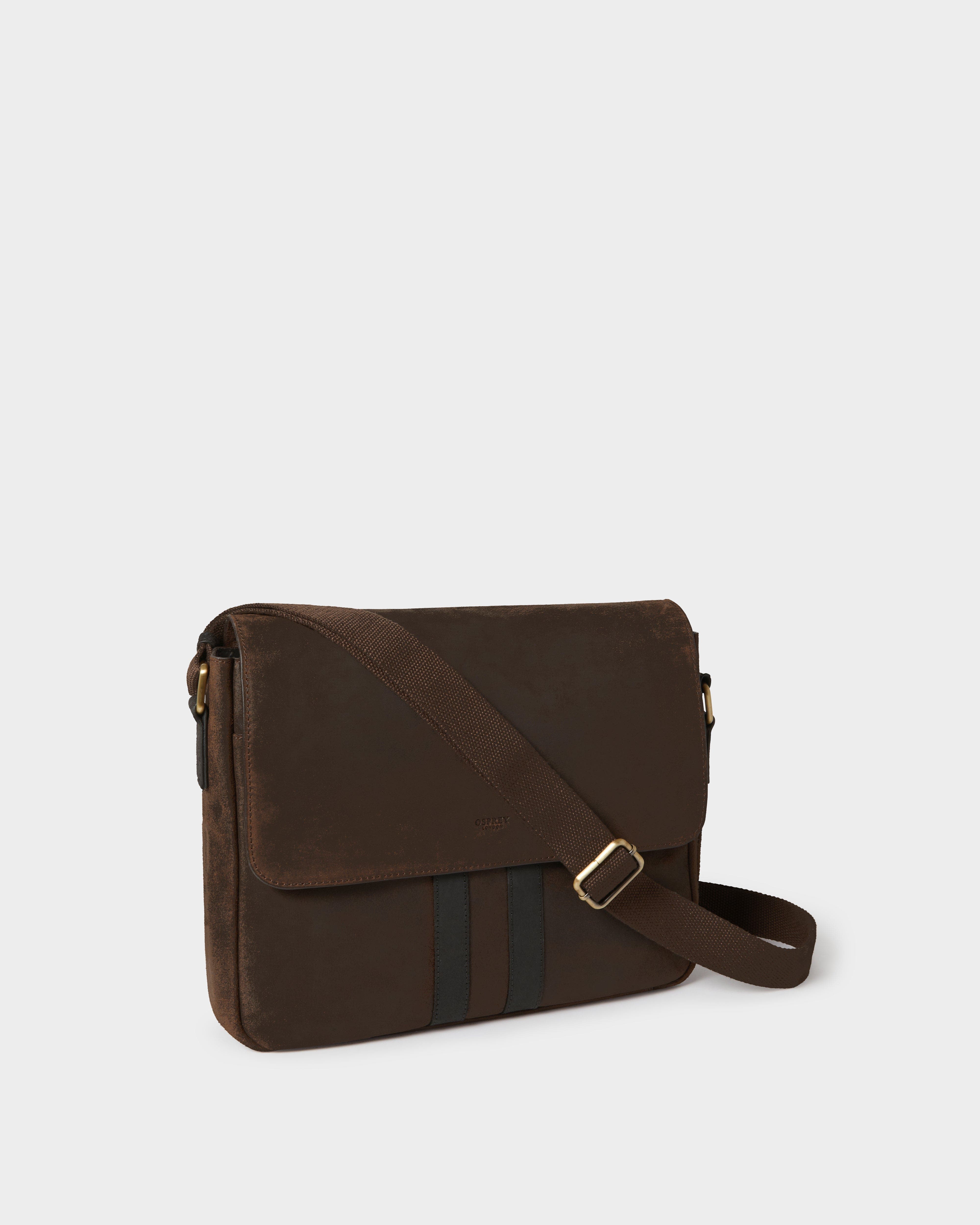 The Jenson Leather Satchel, Alternate, color, Chocolate & Black