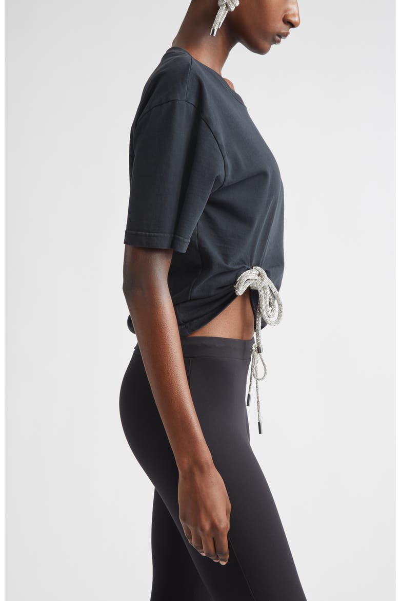 Crystal Bow T-Shirt, Alternate, color, WASHED BLACK